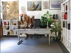 Tight asshole fisting on the table
