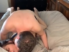 chubby girl gets cum on her underwear after intense amateur sex