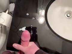 Slapping my cock in my milky nut