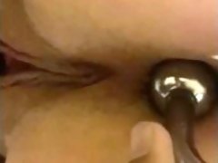 Inserting Anal hook into cumslut.