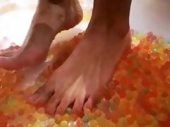 Orbeez crushing to satis fy your Foot Fetish