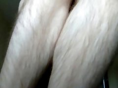 HAIRY PUSSY JUICY DILDO FUCK IN THE MORNING ON BAR CHAIR