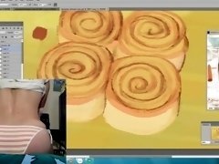 Femboy game dev stream: painted cinnamon rolls~(fap @ 1:55:55)
