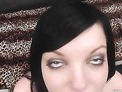 Big cock shoots big load of cum on her face