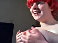 fat mature woman sucking dildo on webcam
